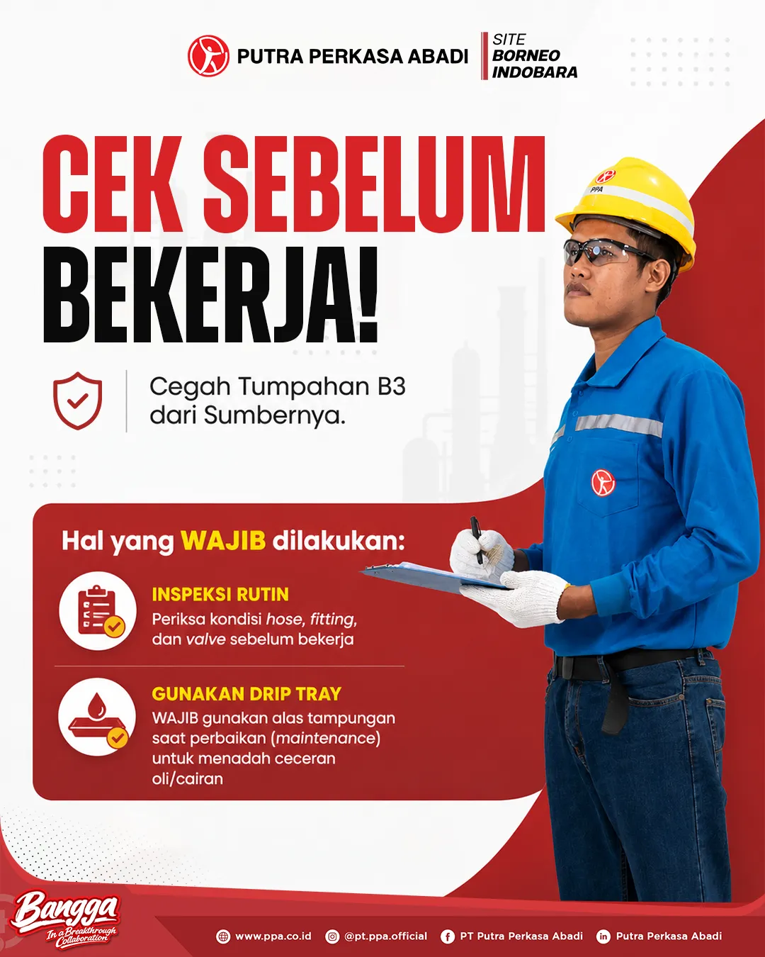 Pencegahan Tumpahan B3 Dimulai dari Inspeksi dan Pengendalian Sejak Awal